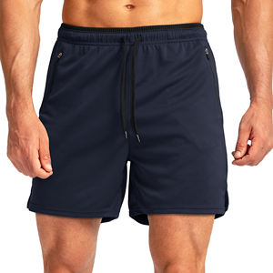 Shorts de course d'été de haute qualité pour hommes, séchage rapide, respirants, couleur unie, bleu, pour la gym, faciles à porter. - Product Image 4