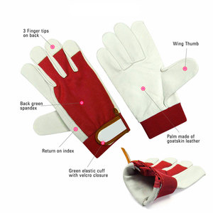 Top Quality Custom Leather Material Made Safety <b>Gloves</b> Hand Safety Heat Resistant Breathable Full Finger <b>Gloves</b> - Product Image 4