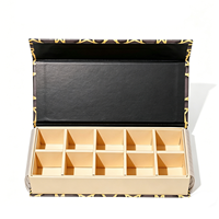 Boîte cadeau en chocolat portable de luxe personnalisée avec fermeture magnétique, emballage en carton rigide avec doublure en éponge, impression couleur intégrale