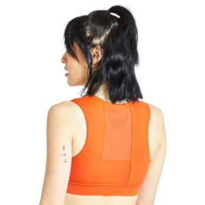 Women's Customized Fitness Logo Design Breathable Running Sports Padded <b>Bra</b> Medium Support <b>Racerback</b> 100% Nylon Yoga Vest Tank - Product Image 4