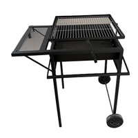 Grande machine à griller au charbon de bois d'extérieur de grande capacité, chariot barbecue portable pour le camping, le jardin et la cuisine familiale
