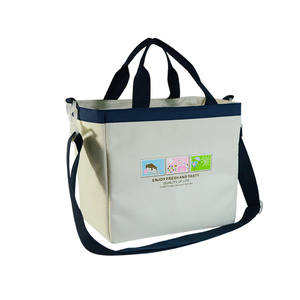 Sacs de glace pour adultes de bureau isothermes pliables isolés recyclés personnalisés Sac à main glacière surdimensionné Sacs à lunch cirés 210D - Product Image 1
