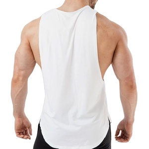 YITE High Quality Oversized Running Sweat Muscle Tank Top for Men Custom Logo Cotton Blank Sleeveless Sports Gym T-Shirt - Product Image 3
