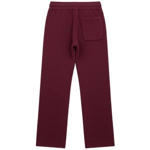 Pantalones Deportivos de Punto Color Borgoña, Unisex, Pantalones de Chándal de Punto Suave, Cintura Elástica, Ropa Casual para Estar en Casa o Salir a la Calle, Cálidos para Invierno, Tallas Personalizadas - Product Image 2