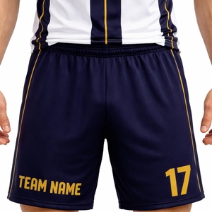 Conjunto de Uniforme de Fútbol Personalizado para Hombre, Sublimado, 100% Poliéster, Transpirable, de Secado Rápido, Antibacteriano, Jersey con Cuello en V, Pantalones Cortos, Ropa Deportiva para Equipo - Product Image 5