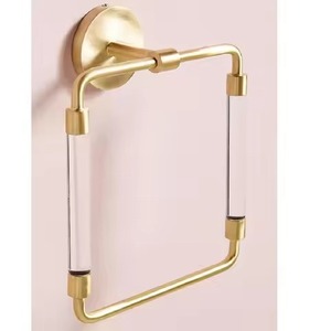Metal Towel Ring Circular Wall Mounted Rust Resistant Bathroom Storage Holder Minimalist Style Single Tier - Product Image 2