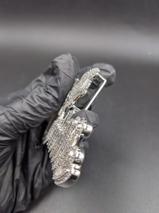 Hip Hop <b>Crown</b> Pendant 925 Round Brilliant Cut Sterling <b>Silver</b> Moissanite Diamond Iced Out Luxury Bling Jewelry Wear - Product Image 6