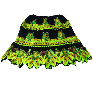 Minifalda Casual de Verano con Diseño Hawaiano Bordado, Antibacteriana, de Algodón y Poliéster, Corte en A, Cintura Natural - Product Image 6