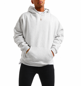 Nueva Sudadera con Capucha 100% Algodón, 550gsm, Transpirable, de Color Sólido para Hombre, con Bolsillo Frontal con Logotipo, Diseño Personalizable con Impresión Múltiple - Product Image 1
