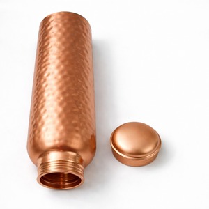 Elegant Hand-Hammered Design Durable Metal <b>Drinking</b> <b>Bottle</b> for Daily Hydration Wholesale Pure <b>Copper</b> Water <b>Bottle</b> Set for Sale - Product Image 1