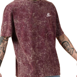 Camisetas de Hombre Personalizables 100% Algodón con Efecto Desgastado, Transpirables, Cuello Redondo, Estilo Urbano - Product Image 3