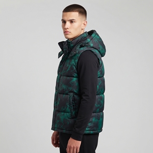 Chaleco Acolchado de Camuflaje para Hombre, con Capucha, para Invierno, sin Mangas, Chaqueta Aislante para Exteriores, con Impresión Personalizada - Product Image 3