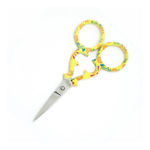 กรรไกรปักผ้าอุตสาหกรรมคุณภาพสูง ใบมีดสแตนเลส ปลายแหลม ด้ามจับเคลือบกระดาษ คมกริบ สวยงาม ใช้ในบ้านได้ - Product Image 4