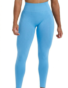 Leggings Deportivos de Punto para Mujer, Color Sólido, Transpirables, Cintura Media, con Logotipo, Fabricación Profesional 2026, MOQ Bajo - Product Image 3