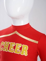 Uniformes d'encouragement pour filles 6-16 ans personnalisés vente en gros uniformes rouges de luxe bleu noir à manches longues de conception de concours uniformes de pom-pom girl scolaire