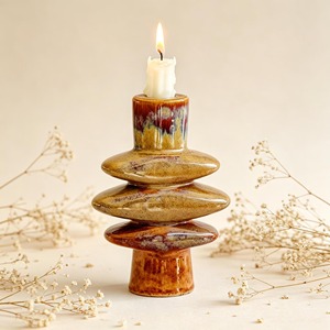Designer Wooden Mirror Polished <b>Candle</b> Stand Modern Decorative <b>Candle</b> Holder Perfect For Home Interior Party Setup And Events - Product Image 6