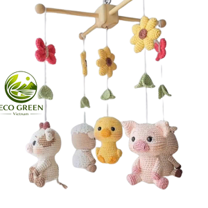Proveedor de Móviles de Bebé Hechos a Mano con Ganchillo, Decoración para Cuarto de Bebé, Diseño Personalizado, Adorno Colgante para Cuna, OEM ODM - Product Image 5