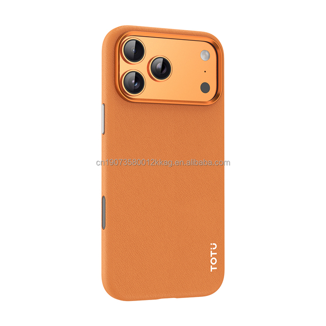 Vegan Leather Magnetic Ring Phone Case Anti-Fingerprint Coating Heat Dissipation for 17 Series Luxury Protection
