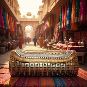 Sac à main indien coloré fait main avec perles, artisanat ethnique de luxe, poignée baguette en perles de verre, durable, tendance, décontracté, fournitures de perlage - Product Image 3