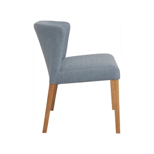 Mid Century Modern Upholstered <b>Bench</b> in Dark Gray Fabric with Solid Wood <b>Legs</b> with Backrest for Dining Room and Apartment - Product Image 3