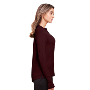 Chemisier Femme OEM en Gros à Manches Longues Col V Uni Bleu Marine Tricoté Coupe Droite Décontractée Boutonné sur le Devant Toutes Saisons - Product Image 5