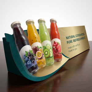 Vibrant Tropical Vibes Shelf Talker Display Sign Green Plastic Retail Advertising <b>Card</b> Holder Supermarket Promotion Stand - Product Image 2