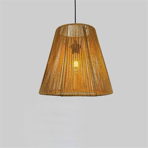 Eco Friendly Woven Rattan Antique Round Pendant Lamp Handmade <b>Ceiling</b> <b>Light</b> for Home - Product Image 3