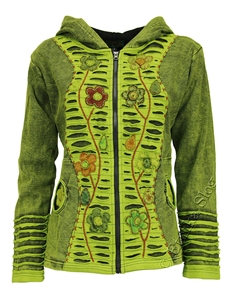 เสื้อฮู้ดดี้ครอปตัวหลวมผ้าเดนิมหนานุ่ม 100% คอตตอน ปักลายตามสั่ง ODM สำหรับฤดูหนาว - Product Image 3