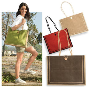 Sustainable Jute Beach <b>Bag</b> with Waterproof Laminated Lining Ideal for Beach Picnic Travel and Grocery Shopping - Product Image 5