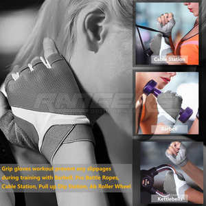 Gants de musculation pour femmes, antidérapants, avec logo personnalisé, pour la musculation, le fitness, avec support pour les poignets, en gros - Product Image 2