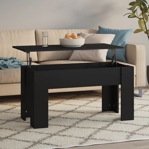 Tavolino nero in legno ingegnerizzato 39.8 "x 19.3" x 20.5 "dimensioni - Product Image 1