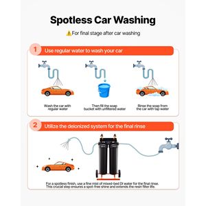 Sistema Portátil de Agua Desionizada Eléctrico para Lavado de Autos, 2 x 4L, Resina DI, Medidor de TDS, Solución de Agua sin Manchas - Product Image 4
