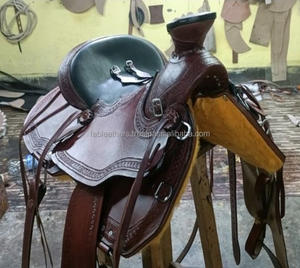 Selle de course en cuir de haute qualité Western Roping Ranch Wade Nouveau design Selle de course anglaise pour l'équitation - Product Image 3