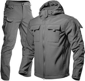 Conjunto de Chaqueta y Pantalones Tácticos para Hombre |   Ropa de Trabajo Impermeable y Resistente al Viento para Exteriores |   Traje Táctico Softshell de Invierno - Product Image 2