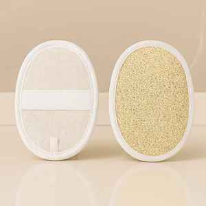 Éponge exfoliante pour le corps en loofah et éponge naturelle avec sangle de maintien |   Éponge exfoliante pour le bain et la douche, écologique |   Spa biodégradable - Product Image 4