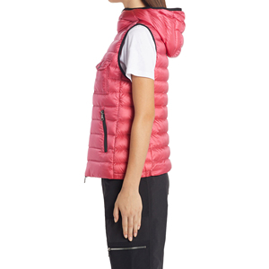Chaleco acolchado con logo personalizado para mujer, sin mangas, talla grande, transpirable, de color sólido, nuevo estilo. - Product Image 3