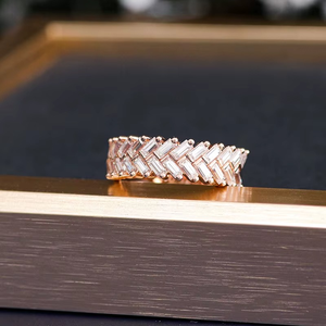 Hot Sale Wedding Band <b>Ring</b> baguette Cut Moissanite Diamond 925 Silver 18K Gold <b>Ring</b> Moissanite Weddings Gold <b>Rings</b> Suppliers - Product Image 3