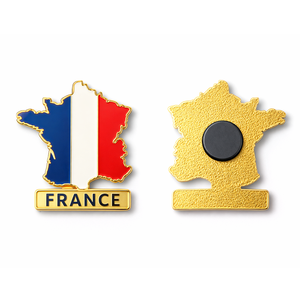 Imán de nevera de metal duradero chapado personalizado de Francia, recuerdo de viaje a la ciudad o al campo, de JIN JUMBO - Product Image 4