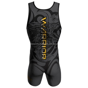 Custom Logo Sublimation Sportswear <b>Weightlifting</b> Youth <b>Singlet</b> Suit Wrestling <b>Singlet</b> - Product Image 1