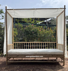 Sofá Cama de Bambú, Sofá de Bambú de Gran Tamaño, Fabricante y Exportador, Diseño Europeo Moderno, 100% Bambú, Vietnam - Product Image 1