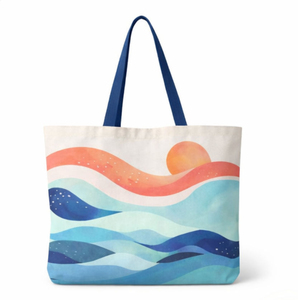 Reusable Grocery Shopping Bag Custom Logo Shoulder Carry <b>Handbag</b> Wholesale Reusable Shopping Grocery Custom <b>Canvas</b> Tote Bags - Product Image 1