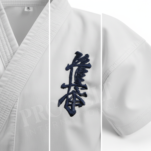 Uniforme de Artes Marciales MMA, Negro y Plateado, para Kung Fu y Wushu, con Bordado a Mano y Pedrería, Manga Corta, para Karate al Aire Libre - Product Image 4