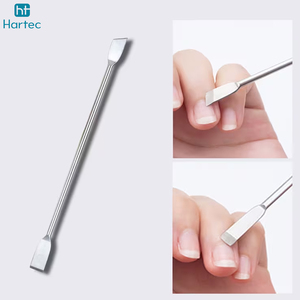 Empujador de cutículas de doble punta de acero inoxidable para el cuidado de las uñas, diseñado para eliminar la piel muerta, herramientas de manicura para uso en salones. - Product Image 4