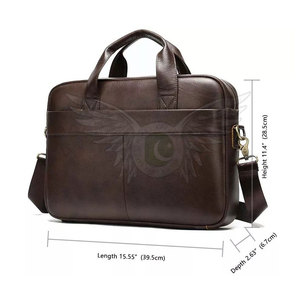 Maletín para Portátil de Cuero Genuino Organizado, Almacenamiento Dedicado para Dispositivos de Oficina, Diseño Duradero para el Trabajo Diario, Opciones Personalizables - Product Image 5