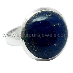 Anillo de Plata de Ley 925 con lapislázuli azul, joyería de plata 925 con lapislázuli azul - Product Image 1