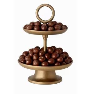 แท่นวางเค้กโลหะสำหรับเสิร์ฟขนมหวานสุดหรู แท่นโชว์ขนมหวาน ที่วางคัพเค้ก แท่นวางแบบมีสไตล์ - Product Image 3