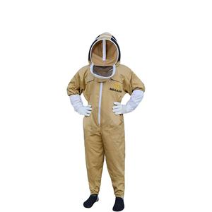 Traje de Apicultura en Tela de Algodón para Hombre y Mujer en Color Marrón con Guantes de Apicultor - Product Image 1