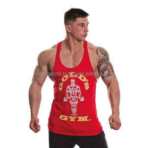 2025 Best Selling Golds Gym <b>Stringer</b> Breathable 100% Cotton Material Tanktop For Men Custom Logo And Design - Product Image 2