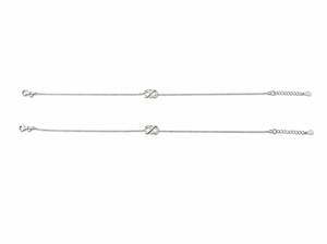 Tobillera de Plata de Ley 925 con Símbolo de Infinito para Mujer, Diseño Minimalista de Nudo de Amor, Acabado Pulido, para Uso Diario, Playa, Fiesta, Aniversario - Product Image 5