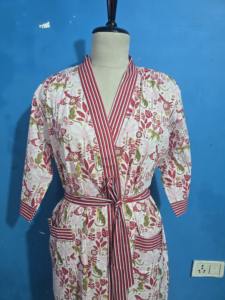 Albornoz de Hotel Unisex con Estampado de Tigre Rojo 100% Algodón, Estilo Kimono, Ropa de Dormir para Hotel y Spa, Venta al Por Mayor de Fábrica - Product Image 4